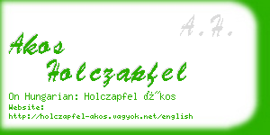 akos holczapfel business card